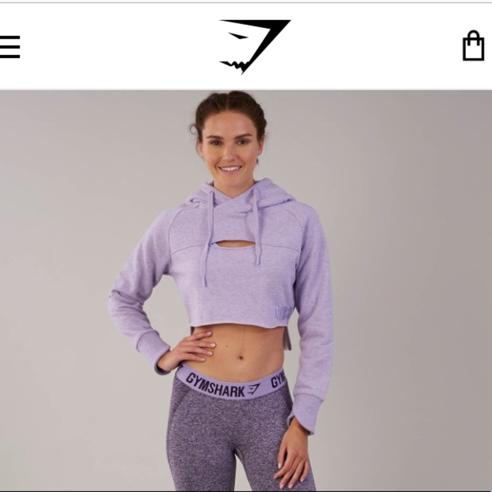 Gymshark Cropped Raw Edge Hoodie
